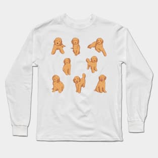 Cute Golden doodle pack Long Sleeve T-Shirt